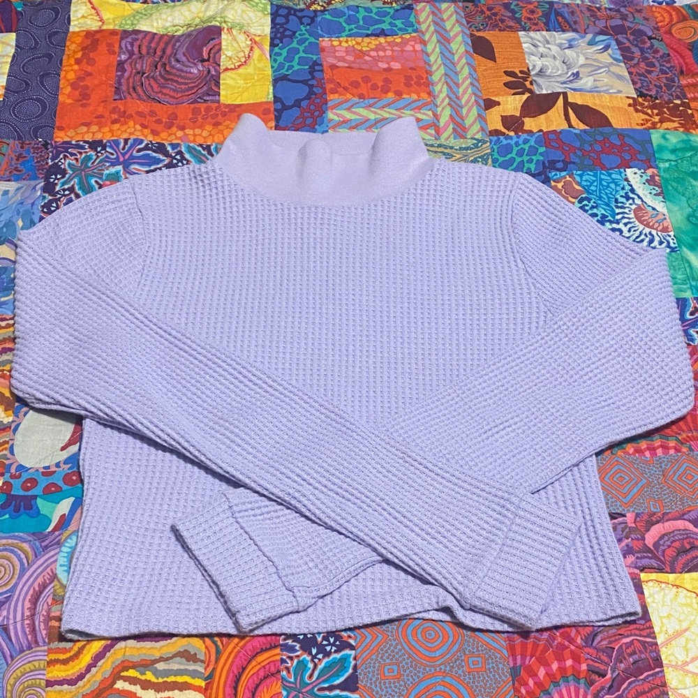 Aerie Lavender Turtleneck Sweater